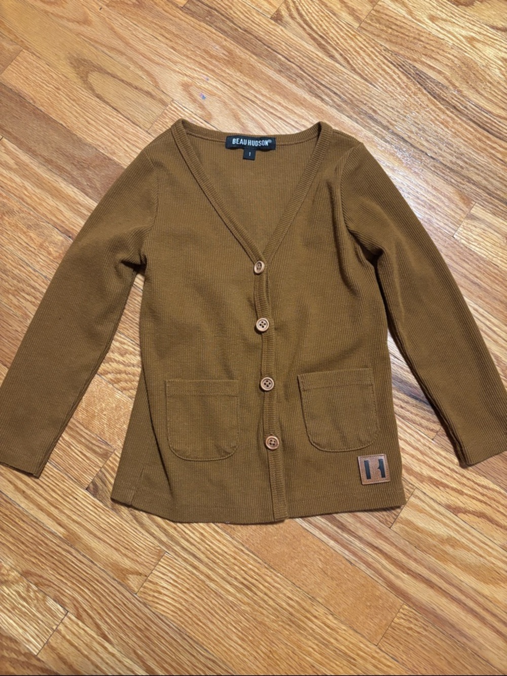 Beau Hudson Kids Brown Button-Front Knit Cardigan